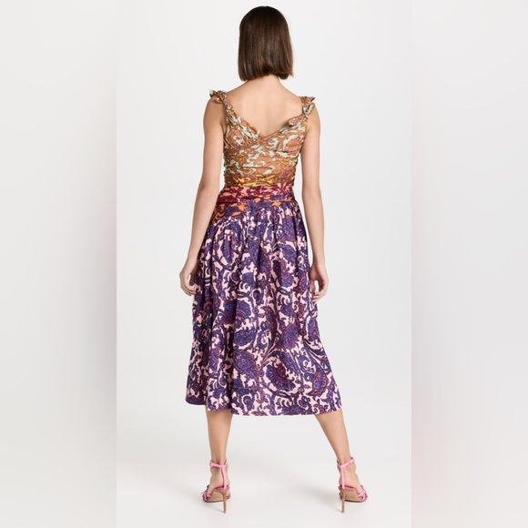 NWT ZIMMERMANN Tiggy Bow Midi Dress in Spliced Paisley. Size 0/XS - Picture 3 of 15